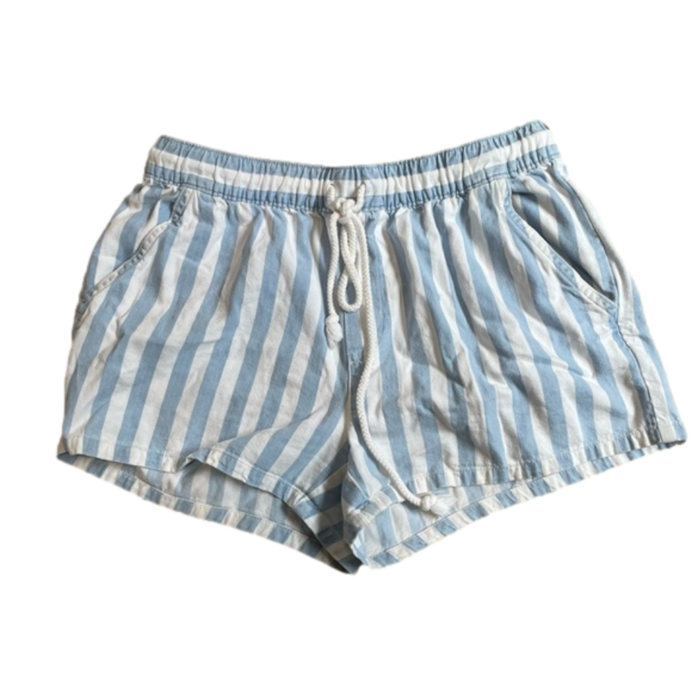 Aerie Blue and White Drawstring Nautical Shorts Size XS - Picture 2 of 6